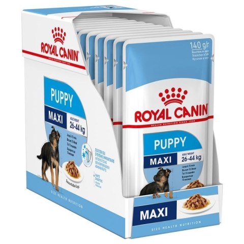 ROYAL CANIN SHN Maxi Puppy w sosie - mokra karma dla szczeniąt - 10x140 g ROYAL CANIN SHN Maxi Puppy w sosie - mokra karma dla szczeniąt - 10x140 g