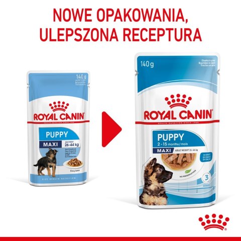 ROYAL CANIN SHN Maxi Puppy w sosie - mokra karma dla szczeniąt - 10x140 g ROYAL CANIN SHN Maxi Puppy w sosie - mokra karma dla szczeniąt - 10x140 g