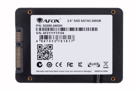 AFOX SSD 240GB TLC 555 MB/S SD250-240GN AFOX SSD 240GB TLC 555 MB/S SD250-240GN
