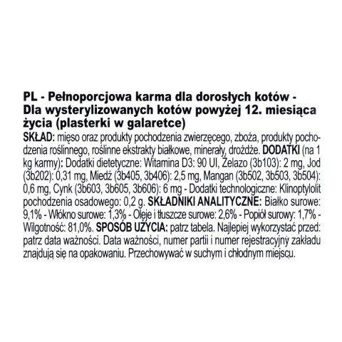 ROYAL CANIN FHN Sterilised w galaretce - mokra karma dla kota dorosłego - 12x85g ROYAL CANIN FHN Sterilised w galaretce - mokra karma dla kota dorosłego - 12x85g